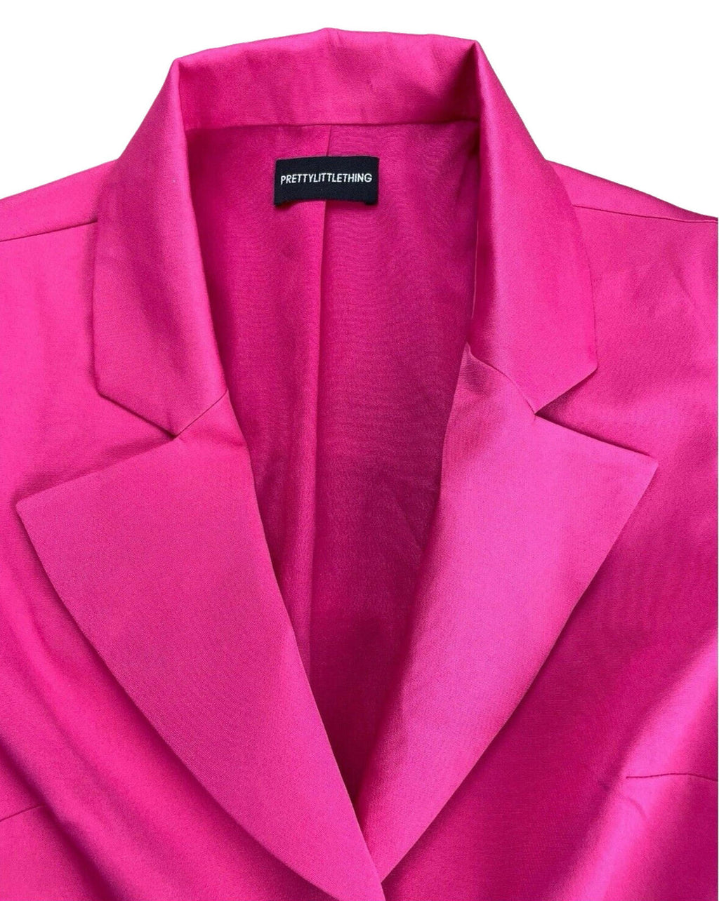 Pretty Little Thing Pink Co-Ord Set Pants & Cropped Blazer Women's UK Size 8