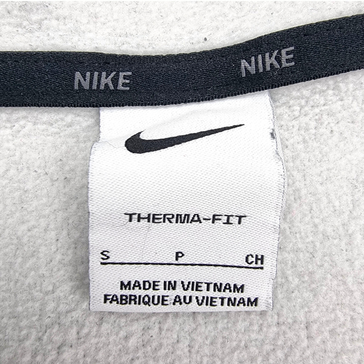Nike Therma-FIT Hoodie Men's UK Size S Full Zip Grey Fleece Lined Jersey