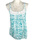 bonmarche White Bonmarche Vest Top Blouse Women's UK Size 12 Crochet Detail