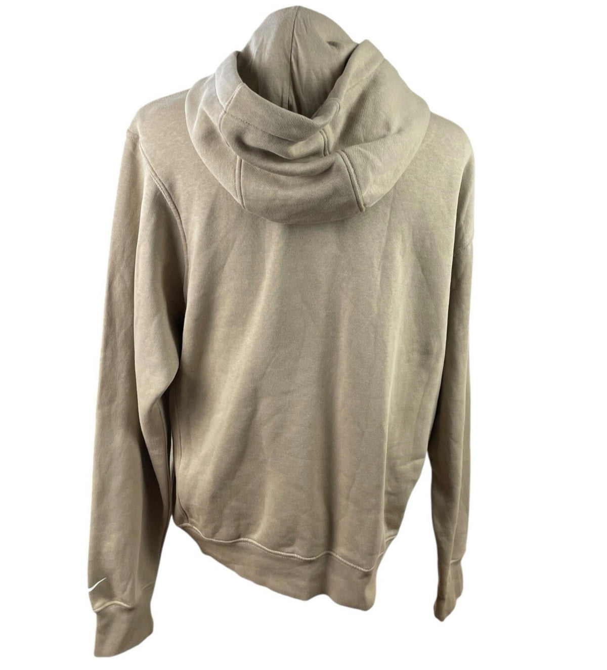 Nike Swoosh Hoodie Fleece Lined Jersey Beige Stone Women's UK Size S