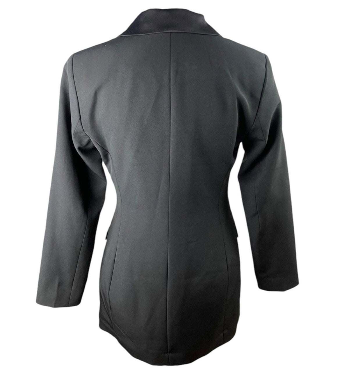 New Look Long Black Blazer Jacket Diamante Button PETITE Women’s UK Size 8