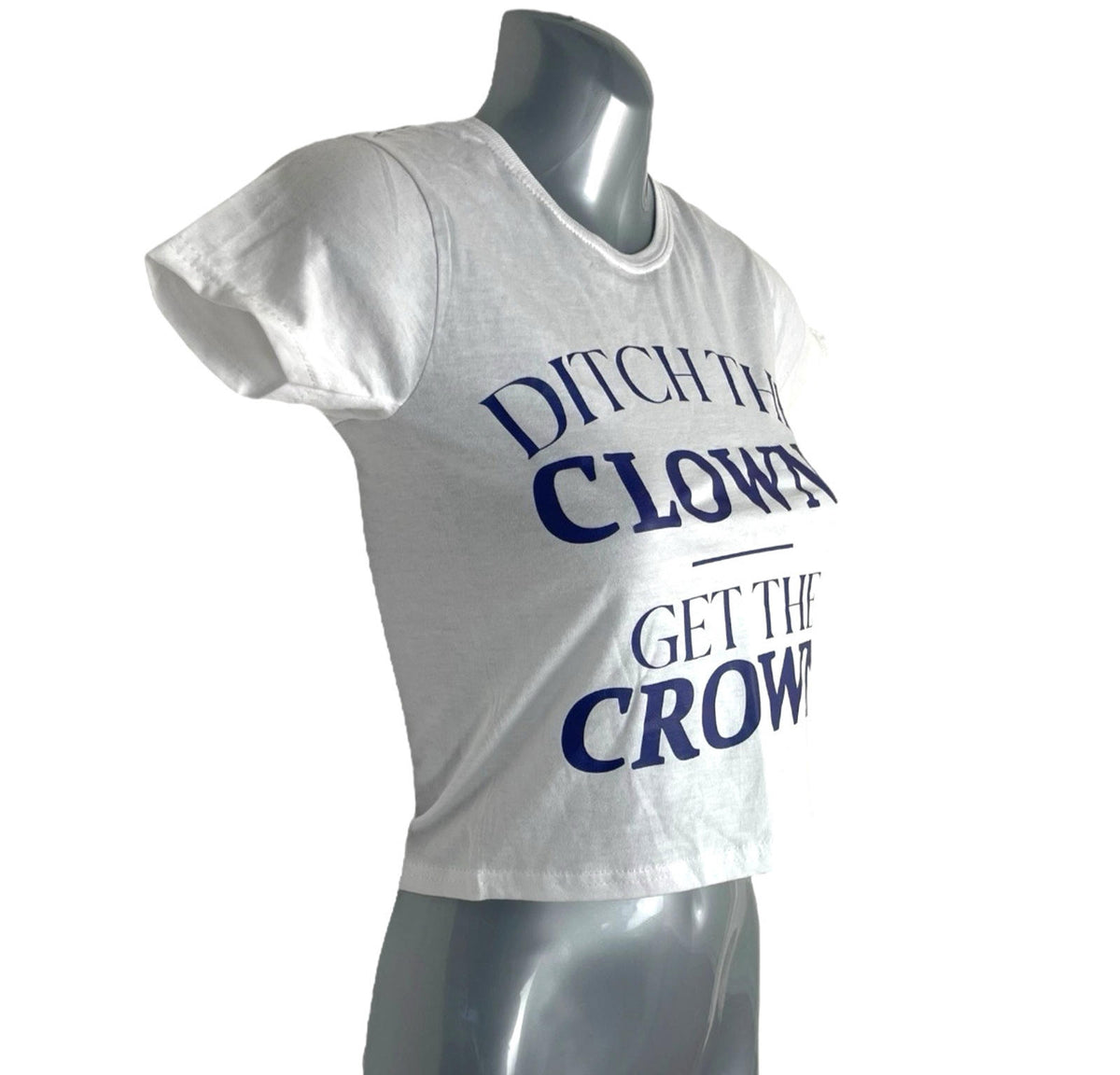 White Graphic Print Crop T-Shirt Top Women's UK Size XS Taylor Swift Crew Neck Jersey