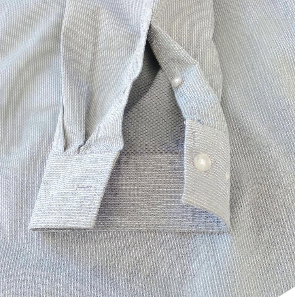 George Shirt Long Sleeve Grey Geometric Easy Care Men's UK Size XXXL 3XL