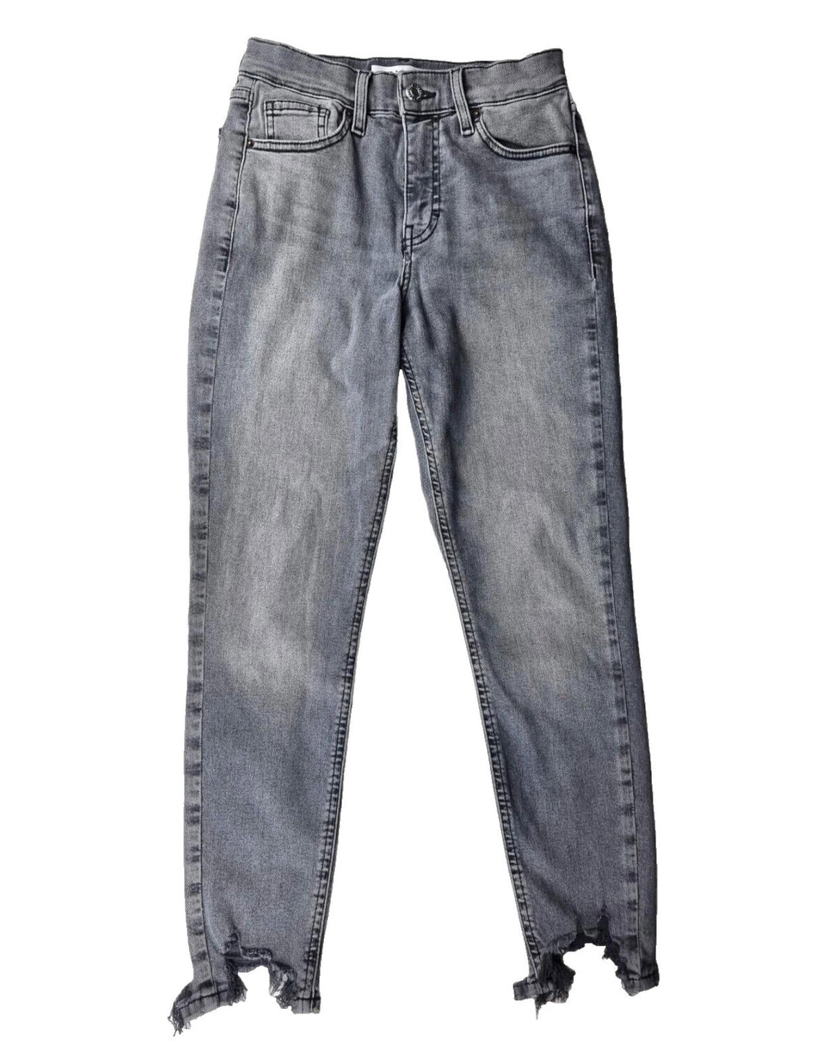 Topshop Jamie Jeans Women's UK Size W26 L28 Grey Denim Petite Ankle Grazer