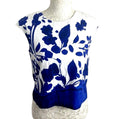 ZARA White Zara Textured Floral Cotton Blend Crop Top Women's UK Size Small S