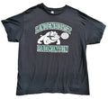Gildan Black Lindenhurst Badminton Graphic Print T-Shirt Men's Size XL Black 100% Cotton