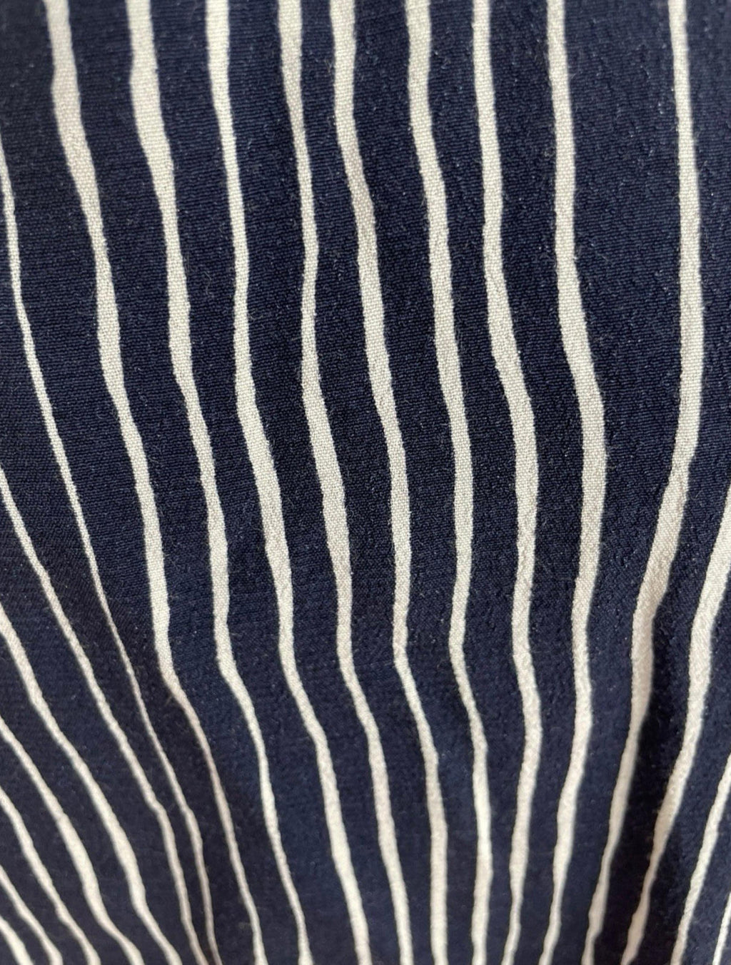 Next Navy Blouse High Neck Striped Lightweight Women's UK Size 12