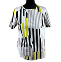 Blue Chameleon White Blue Chameleon Stripe T-shirt Blouse Lightweight Women's UK Size 12