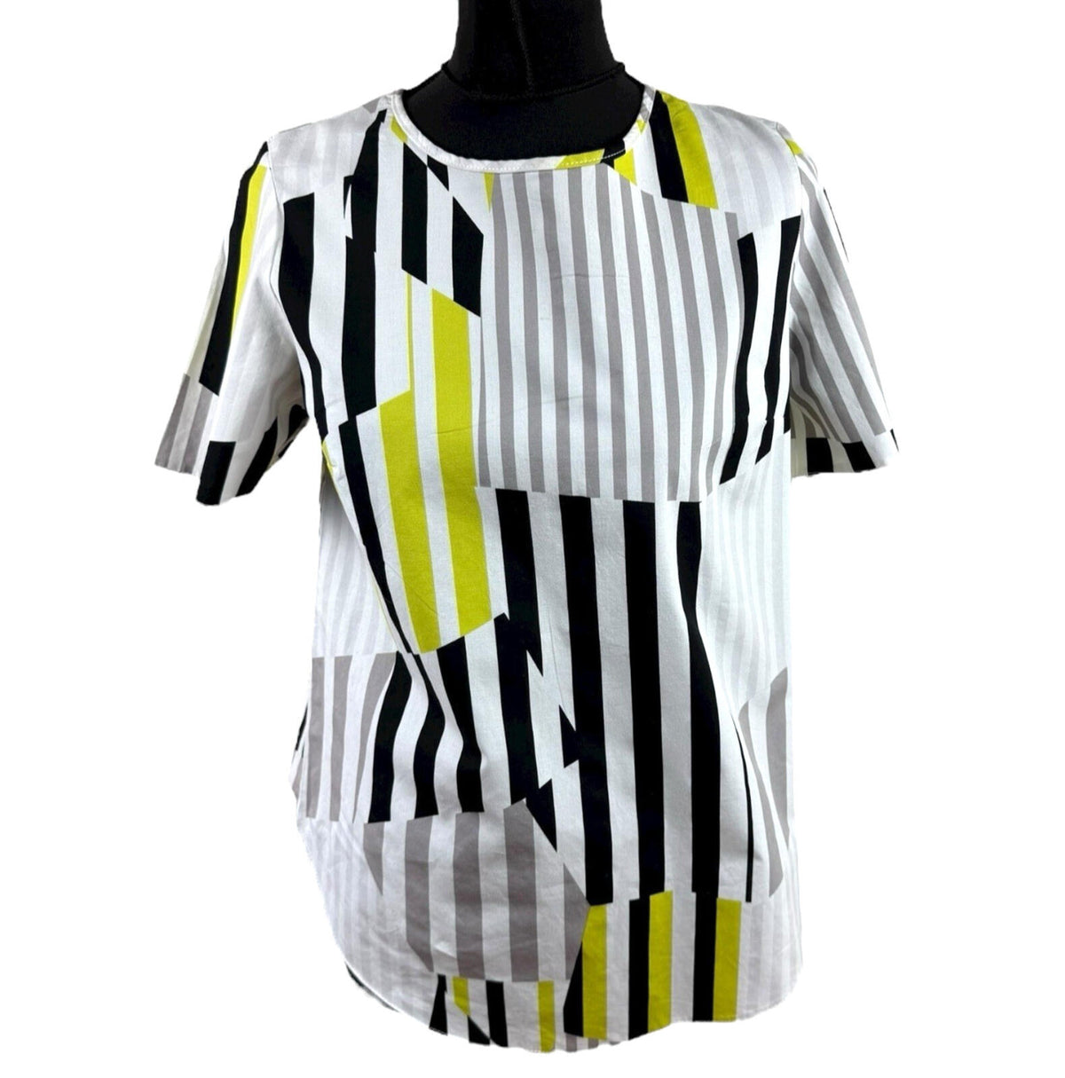 Blue Chameleon White Blue Chameleon Stripe T-shirt Blouse Lightweight Women's UK Size 12