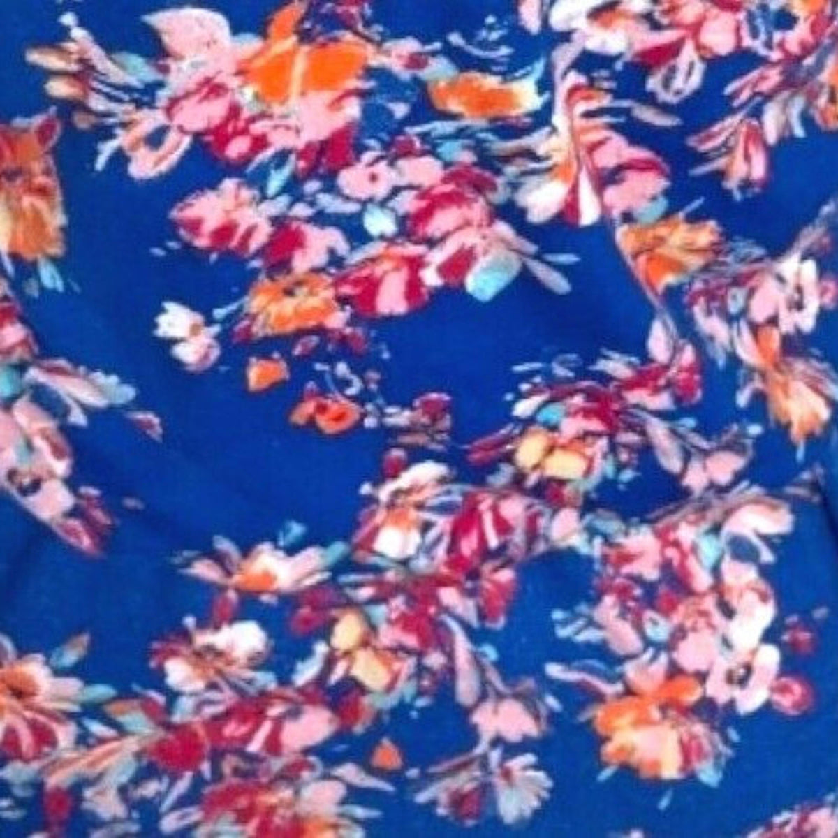 Maxi Dress Blue Floral Racer Back Women's UK Size M (10)