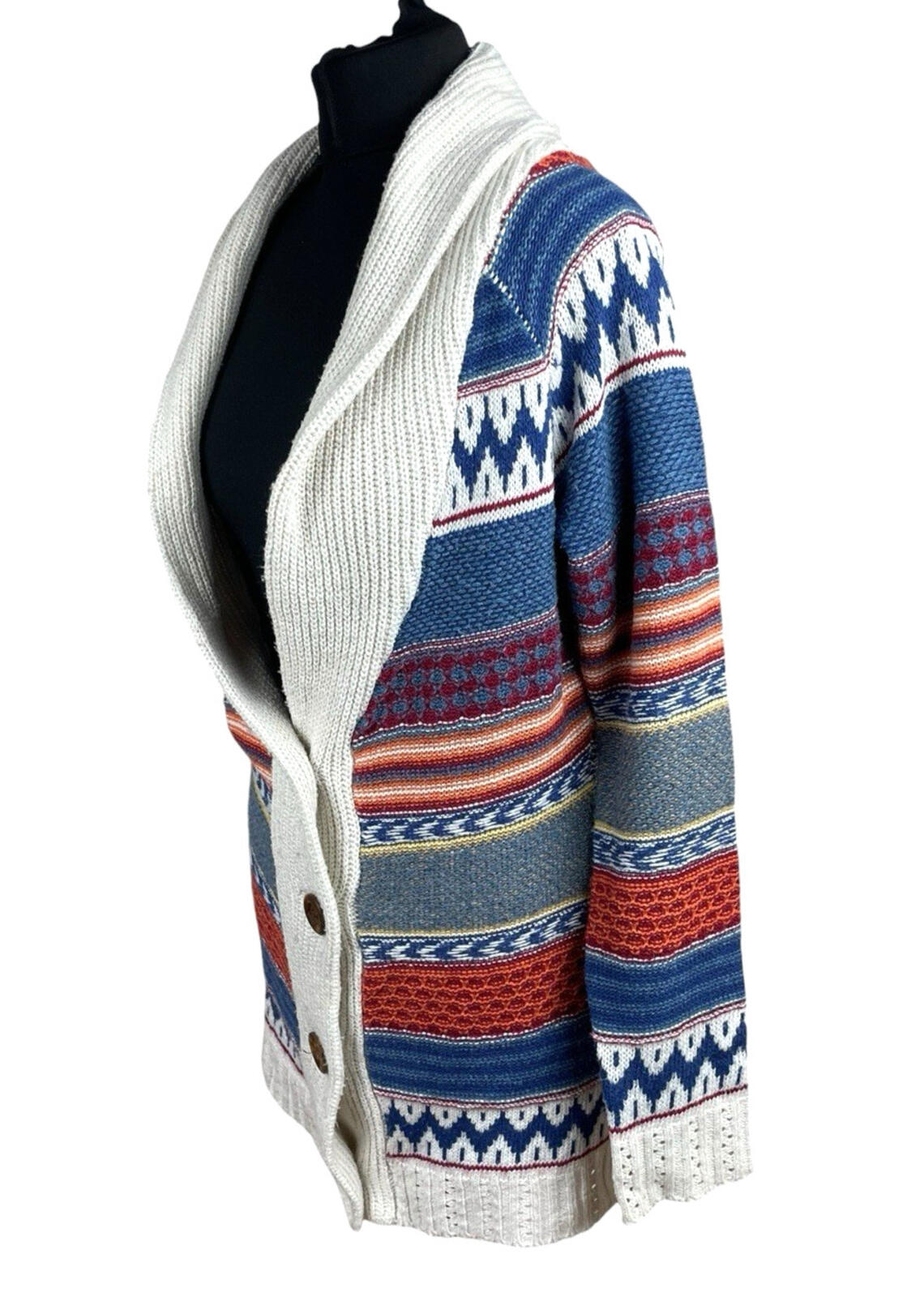 Parisian Knit Cardigan Women's UK Size S/M Button Up Long Sleeve Multicolour