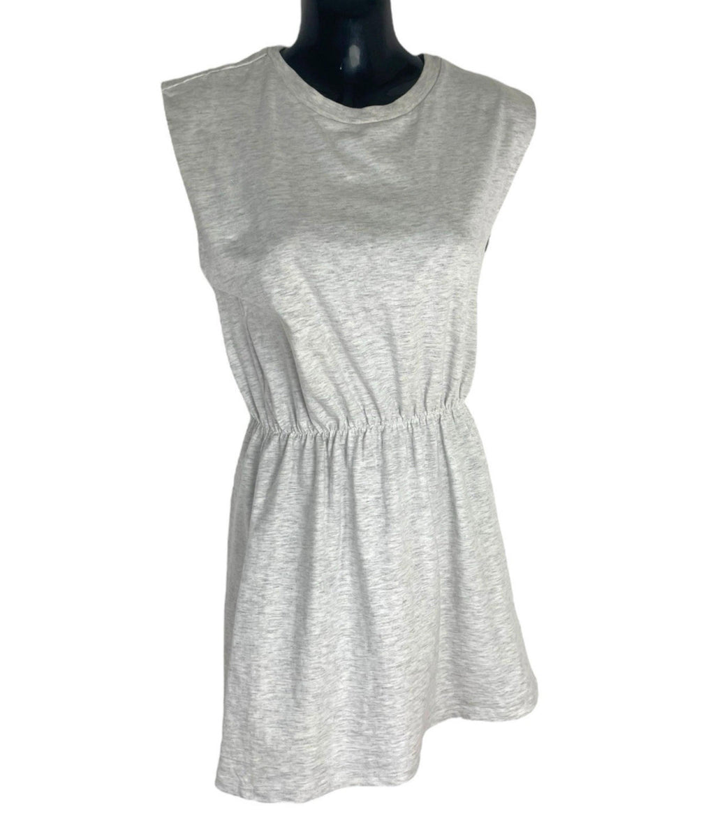 Divided Grey Jersey Mini Dress Elastic Waist Women's UK Size XXS