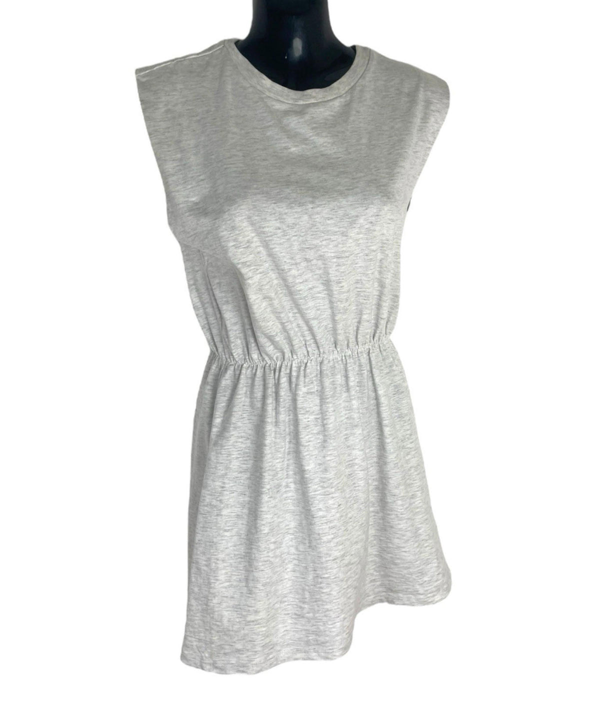 Divided Grey Jersey Mini Dress Elastic Waist Women's UK Size XXS