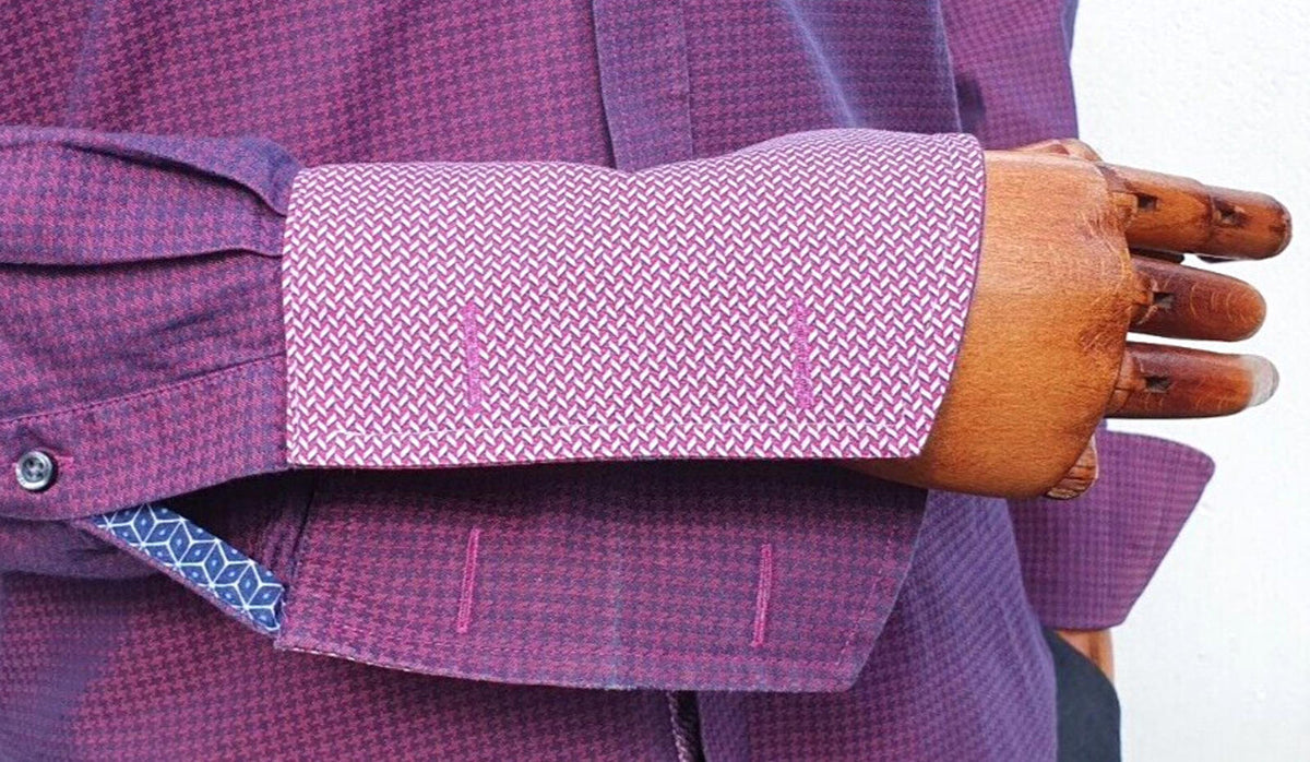 Ted Baker Shirt 40" Chest French Cuff 100% Cotton Men's UK Size M