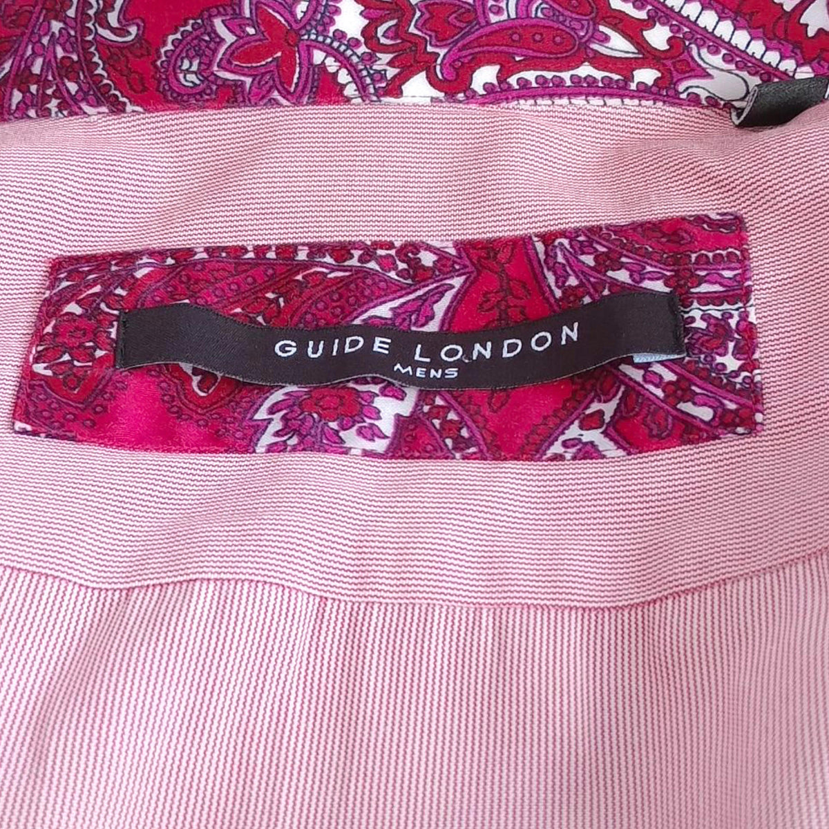 Guide London Shirt Long Sleeve Pink Striped UK Size M 38" Chest 14.5" Collar