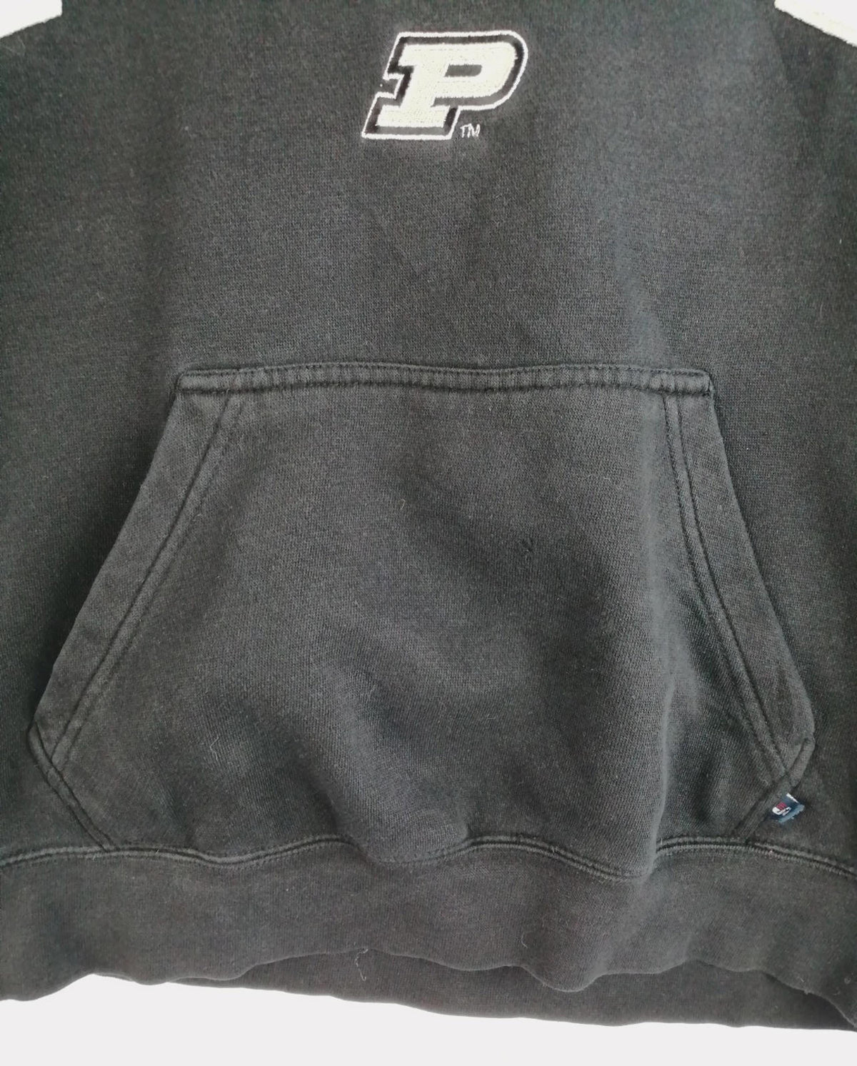PURDUE Colour Block Hoodie Men's Size M Black Grey Jersey Hooded Pockets Sports