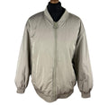 Stradivarius Oversized Bomber Jacket Coat Beige Mid Length Zip Up Women's UK Size XS