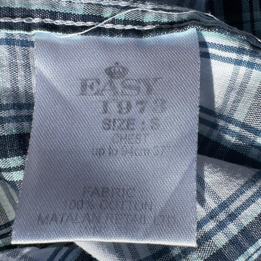 Easy Shirt Short Sleeve Check 100% Cotton Men's UK Size Small S