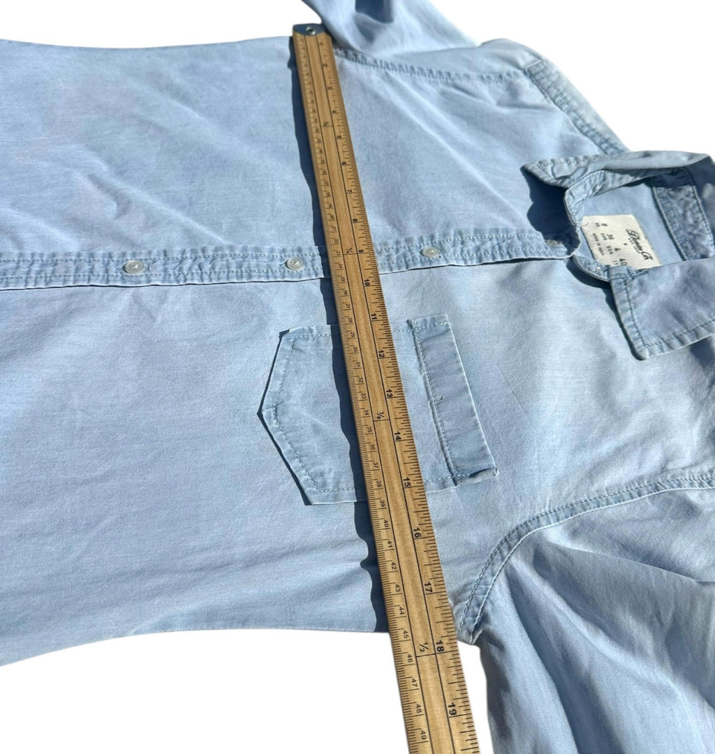 Denim Co Shirt Women's UK Size 8 Blue Long Sleeve Pocket Summer Button Front