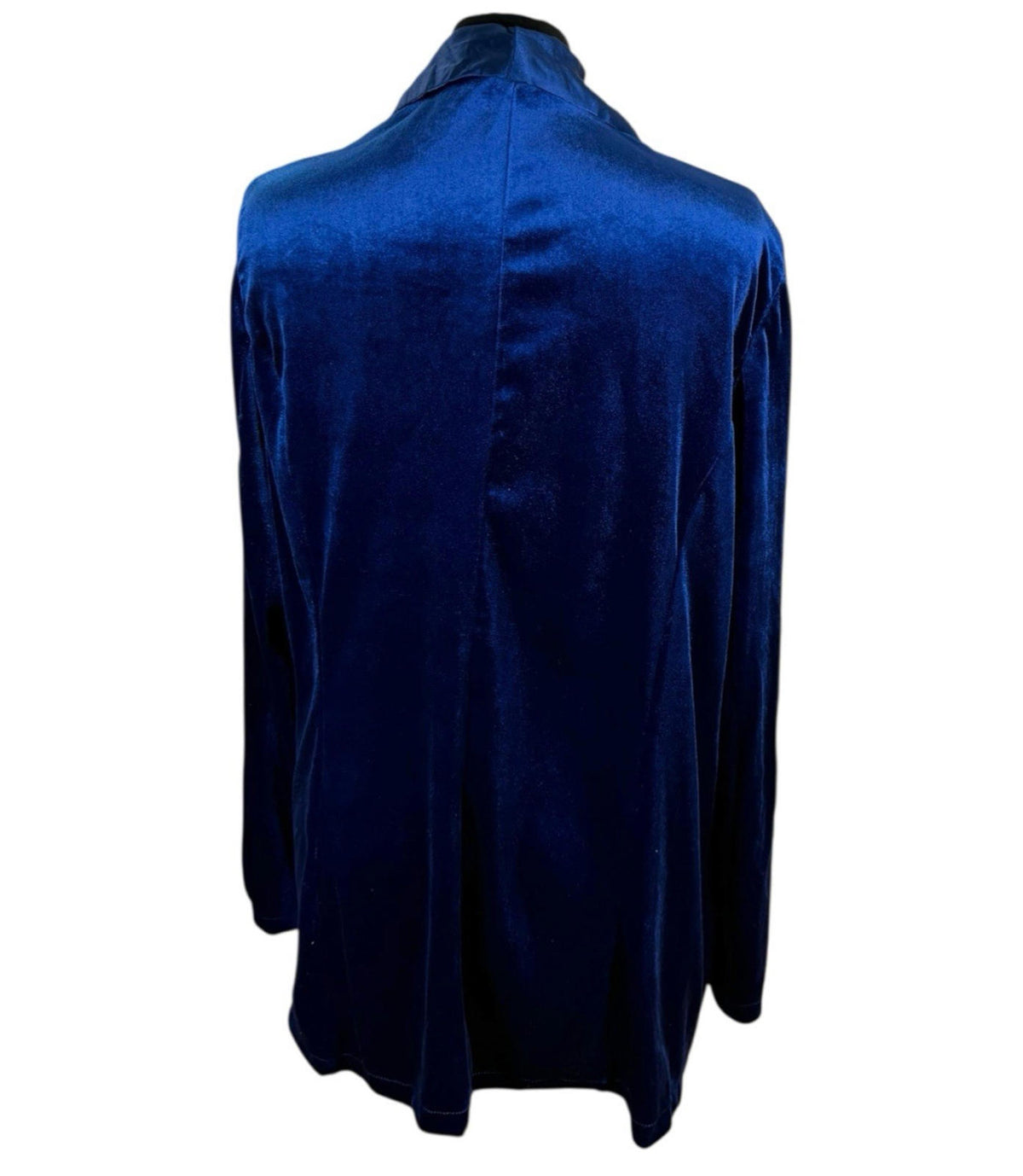 Shein Blue Velour Blazer Jacket Collared Women's UK Size XL (14-16)