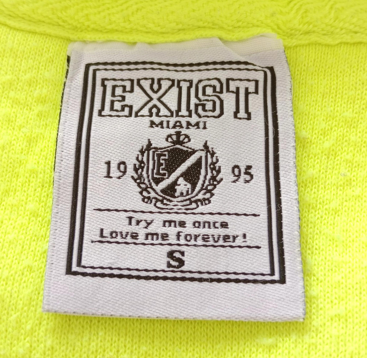 Exist Miami Yellow St George Island Hoodie Men's UK Size S Yellow Jersey Hooded Pockets Zip Front