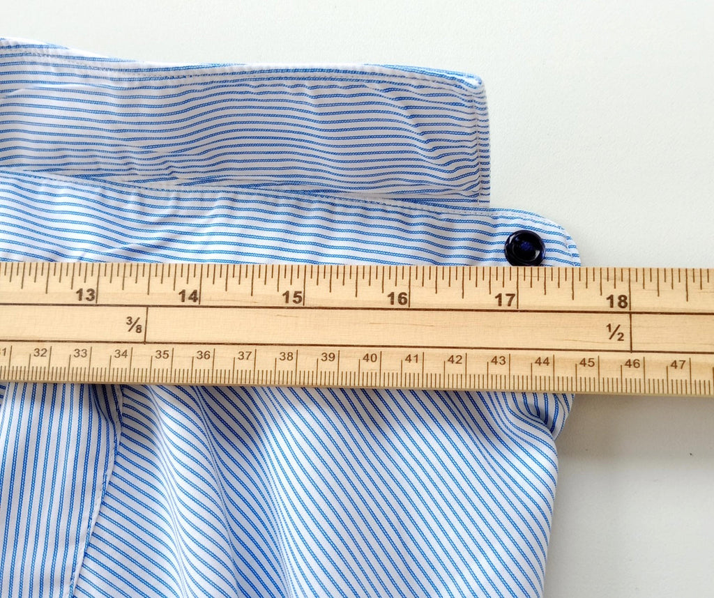 Next Shirt Men's UK Size 2XL Long Sleeve Blue Stripe 100% Cotton Easy Care