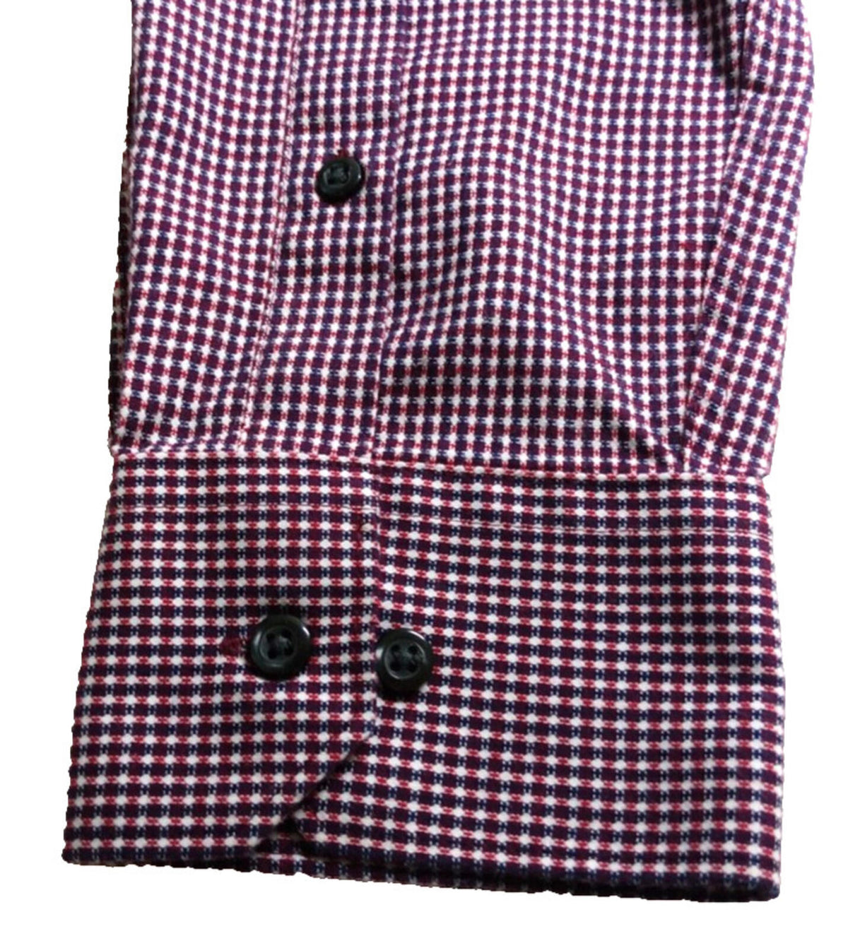 Next Shirt Men's UK Size S Long Sleeve Red Check Mixed Fabric Slim Fit
