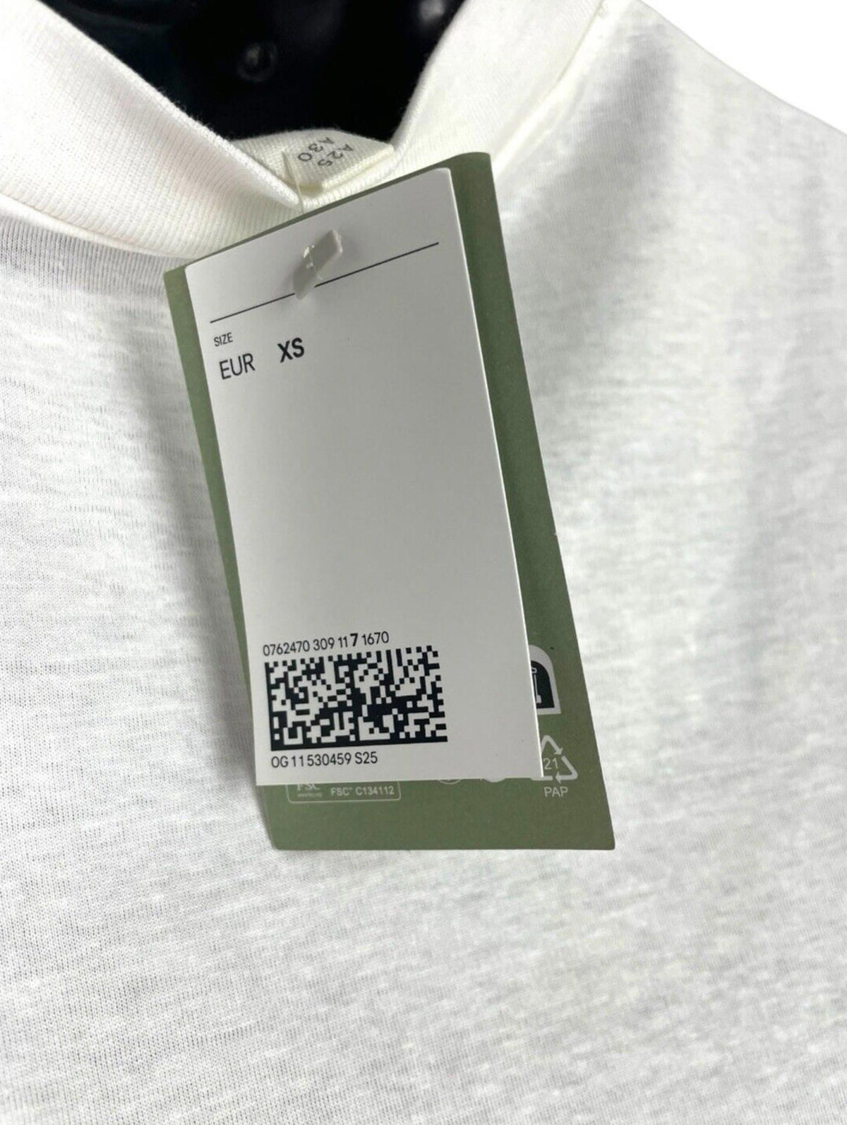 H&M White H&M White AC/DC Graphic Print T-Shirt Oversized 100% Cotton Women's UK Size XS