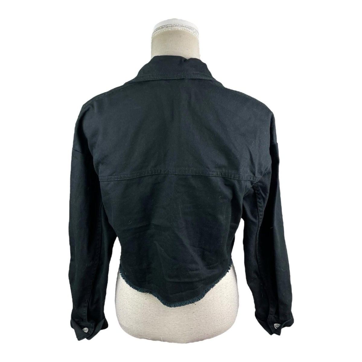 Divided Black Cropped Denim Jacket Women's UK Size XS