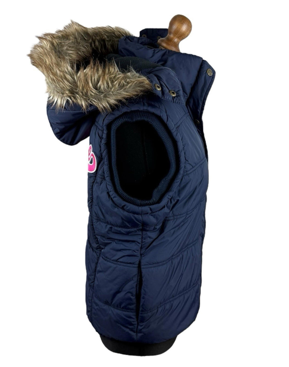 Paul's Boutique Gilet Hooded Fur Trim Embroidered Girls UK Size L (12-13years)