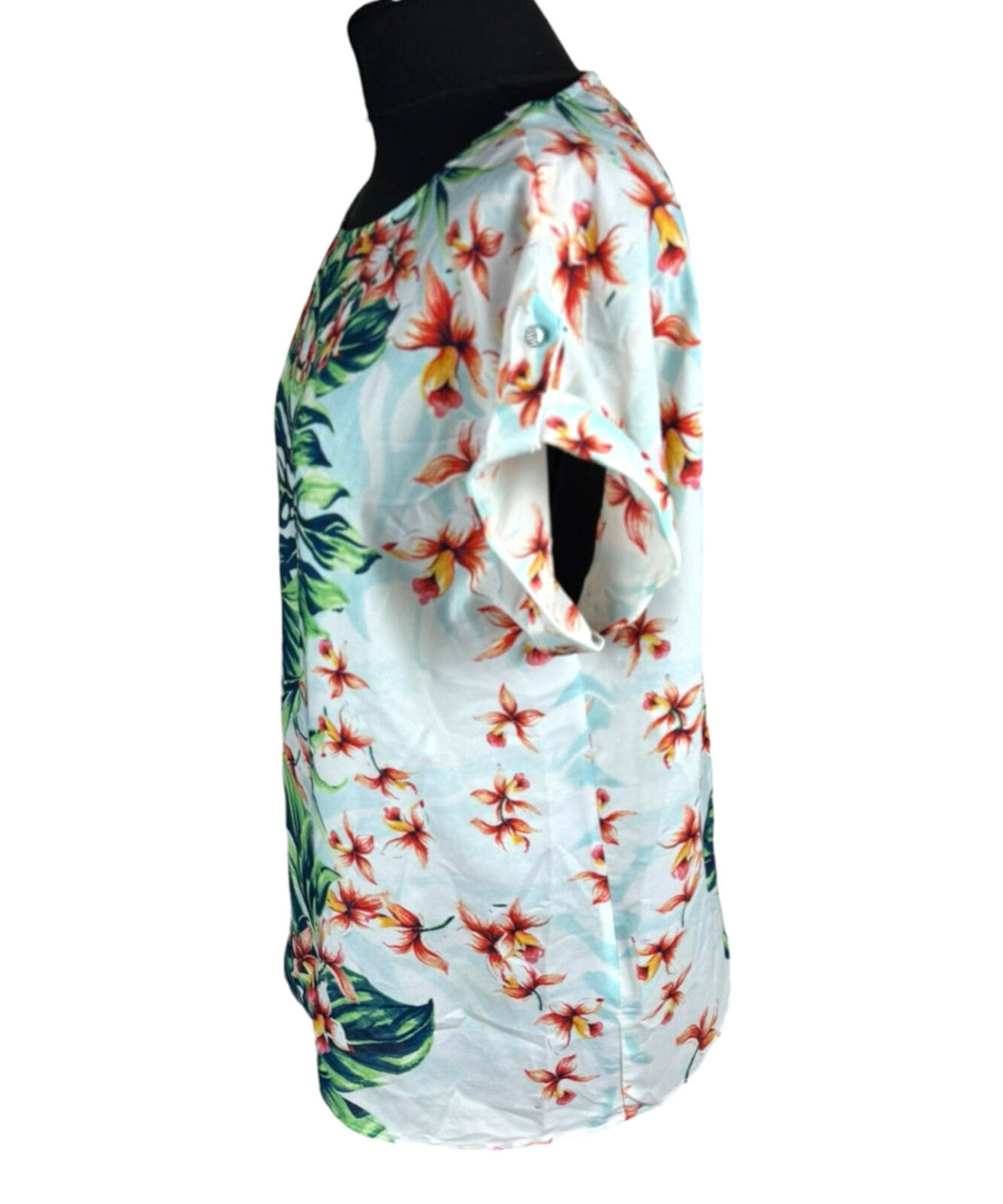 Millers T-Shirt Blouse Women's UK Size 12 Botanical Print Short Sleeve Top