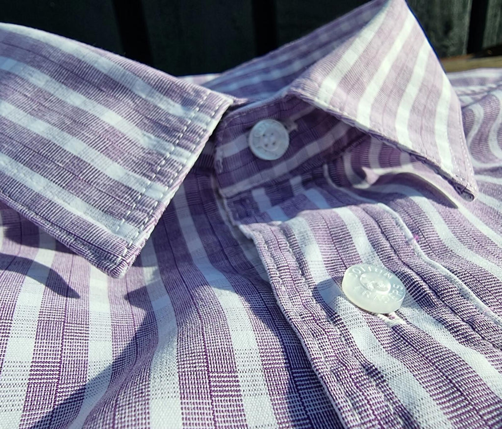 Cotton Traders Shirt Check Short Sleeve 100% Cotton Men's UK Size L Large