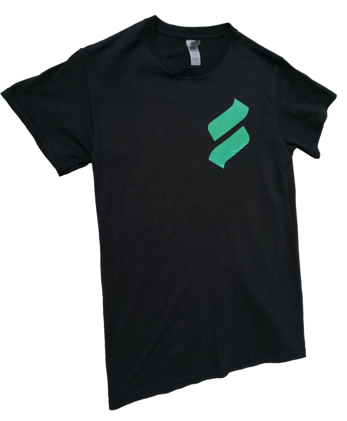 Gildan Black Front Commun Graphic Print T-Shirt Men's Size S Black Crew Neck 100% Cotton