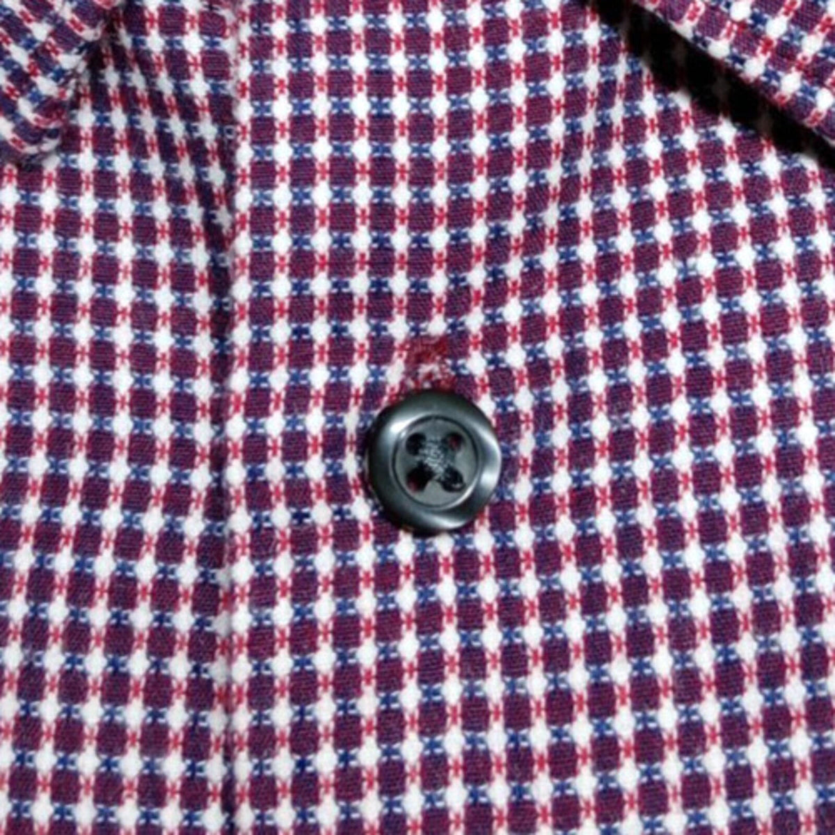 Next Shirt Men's UK Size S Long Sleeve Red Check Mixed Fabric Slim Fit