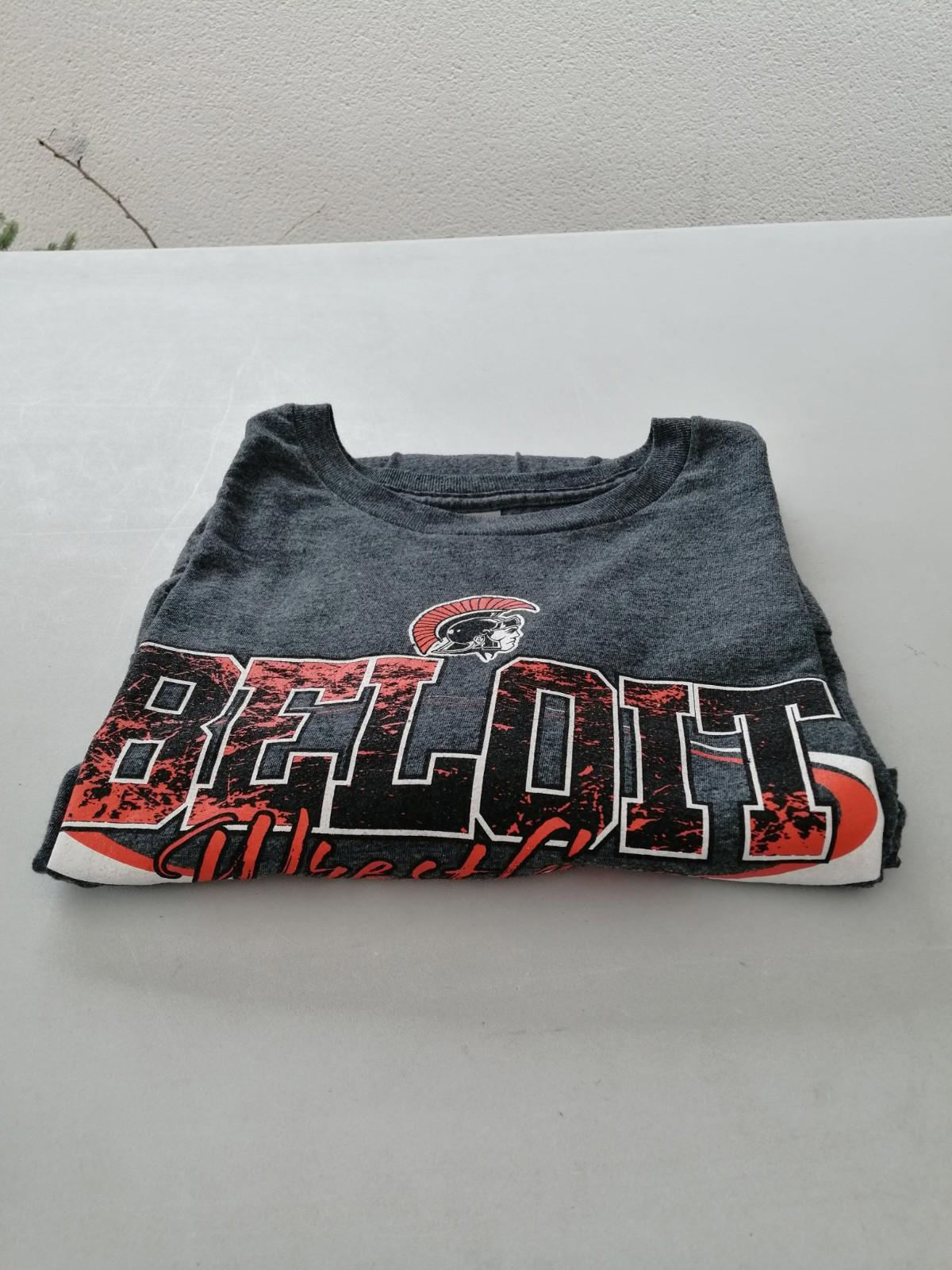Gildan Gray Beloit Wrestling 2022 Graphic Print T-Shirt Men's Size XL Slate Crew Neck