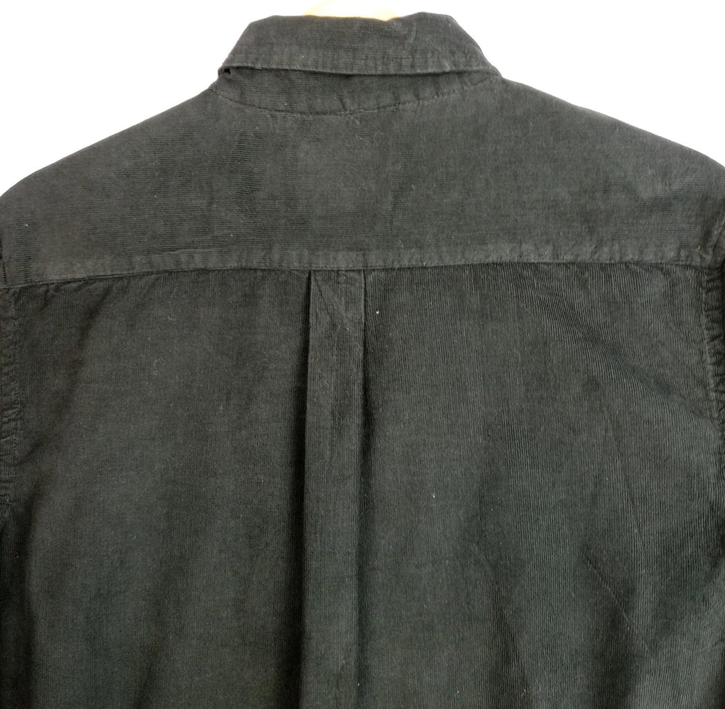Sunrise Kingdom Corduroy Shirt Men's UK Size S Black Long Sleeve Pocket