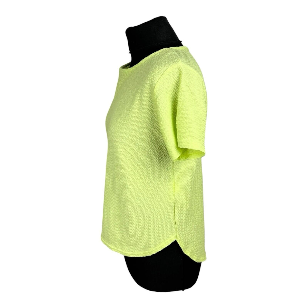 Peacocks Yellow Peacocks T-Shirt Top Women's UK Size 8 Neon Yellow Textured Lightweight