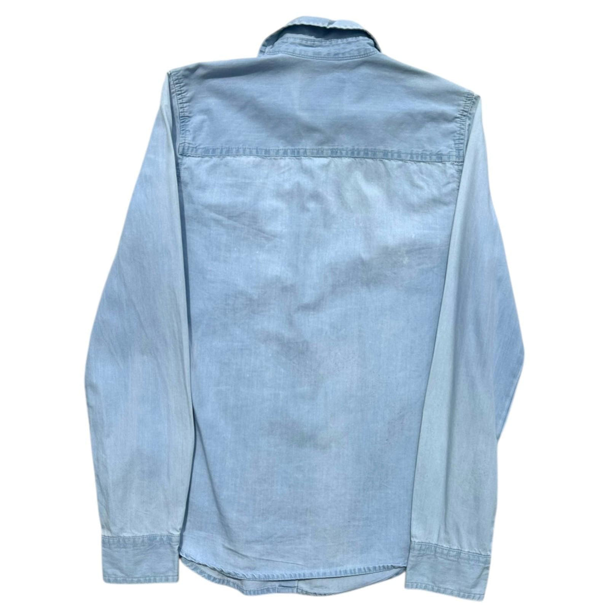 Denim Co Shirt Women's UK Size 8 Blue Long Sleeve Pocket Summer Button Front