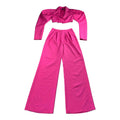 Pretty Little Thing Pink Co-Ord Set Pants & Cropped Blazer Women's UK Size 8