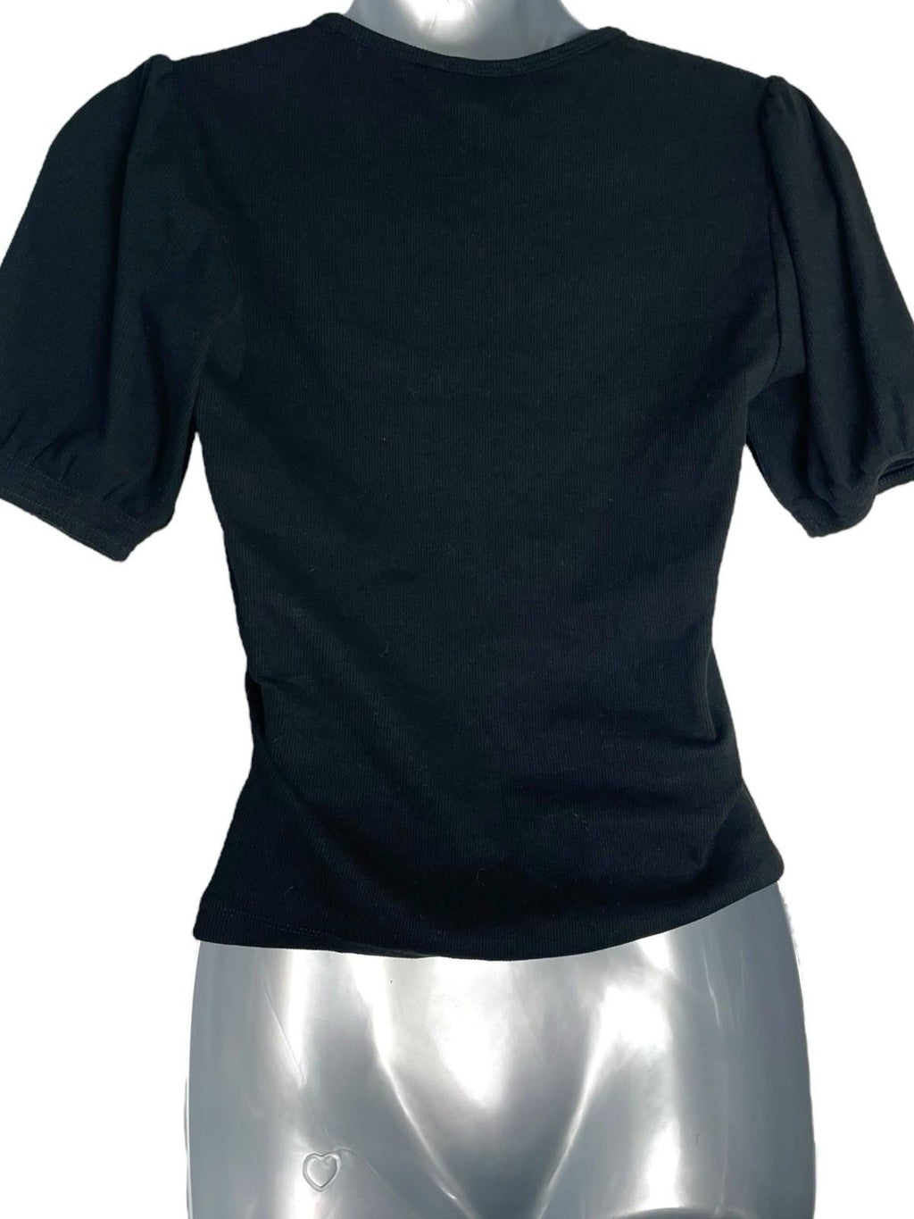 Zara Black T-shirt Top Short Sleeve Women's UK Size 8