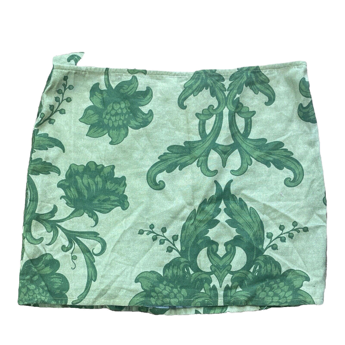 Co Green Floral Skirt & Tie Front Top Co-Ord Set Women's UK Size S Green Long Sleeve
