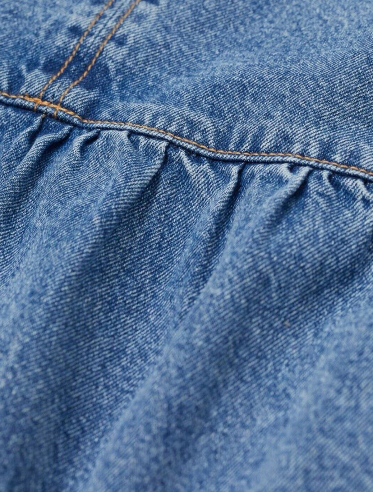 Divided Denim Smock Dress Tiered 100% Cotton Women's UK Size XS
