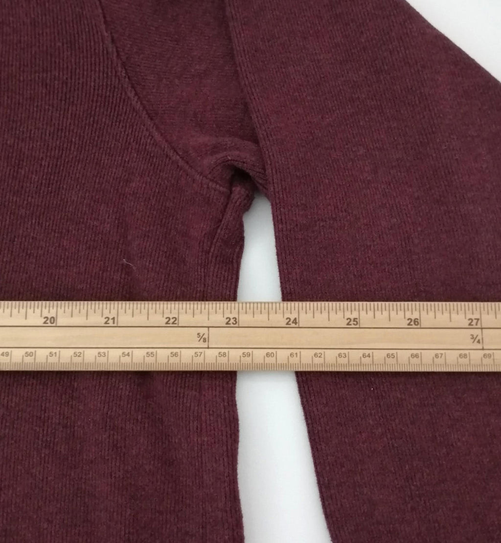 Lands' End Red Land's End 1/4 Zip Burgundy Sweatshirt Men's Size XL Jumper 100% Cotton