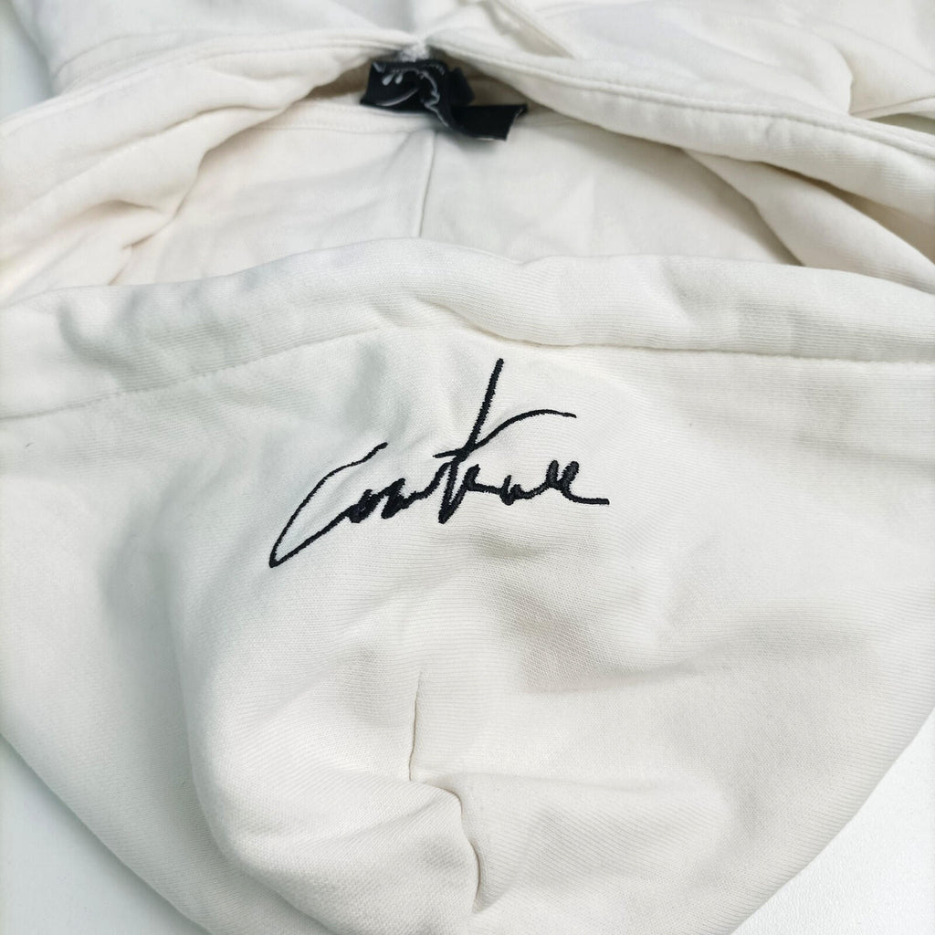 The Couture Club Hoodie Men's UK Size S White Jersey Pockets Logo Embroidered