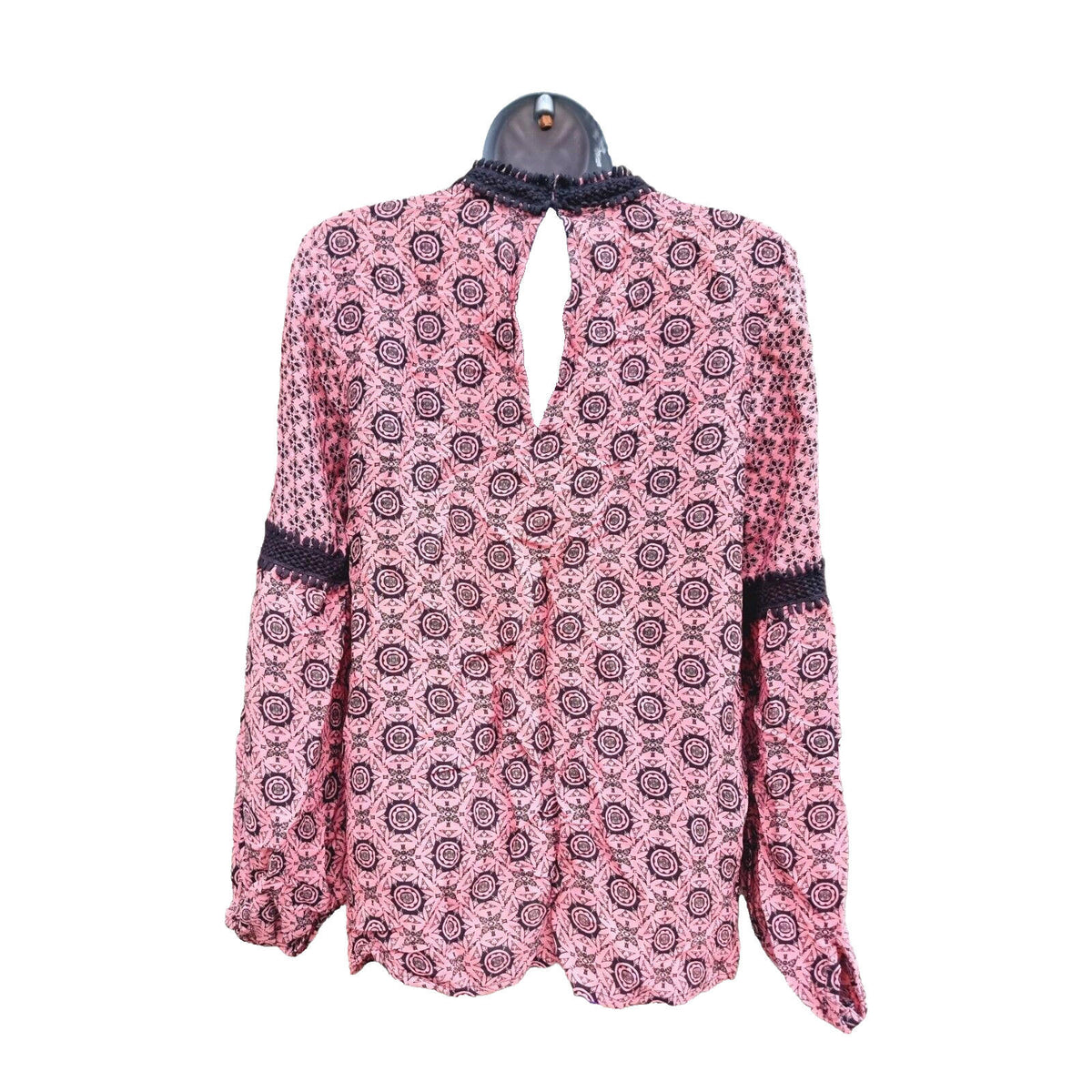 River Island Pink River Island Smock Top Victorian Pattern Women's UK Size 10