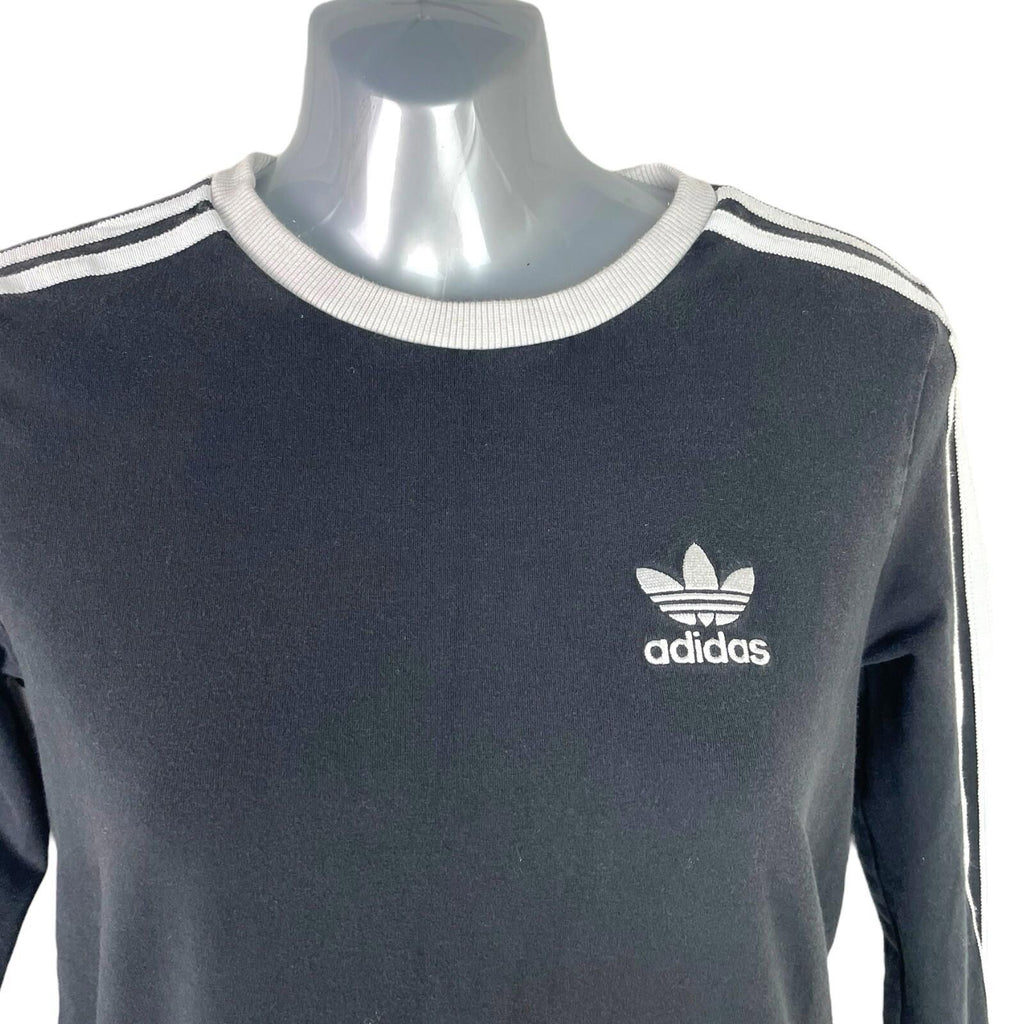 Adidas Black Long Sleeve T-shirt Top Women's UK Size 6