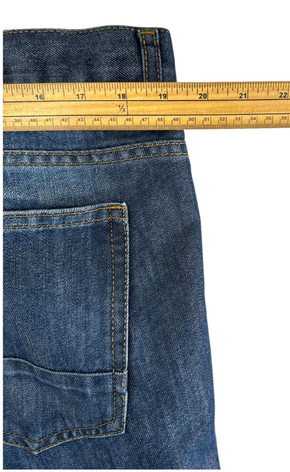 Denim & Co. Blue Denim Co Jeans Men's UK Size 36W 32L Blue Straight Zip Front 5 Pocket