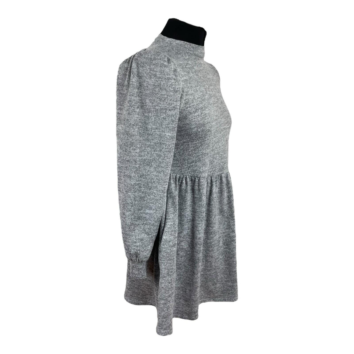 New Look Grey Mini Dress High Neck Long Sleeve Women's UK Size 8