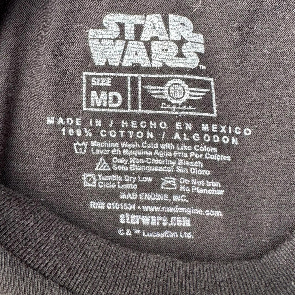 Star Wars Black Star Wars T-Shirt Men's UK Size Medium M Vader Expressions Black Graphic Print