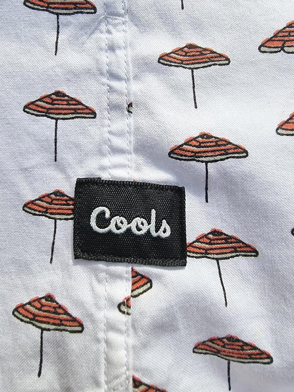 Barney Cools Shirt Short Sleeve Sunbrella Print Shirt White Men's UK Size M